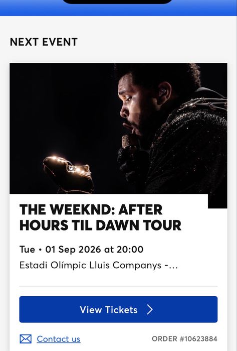 Bilete The Weeknd Golden Circle-1 septembrie Barcelona