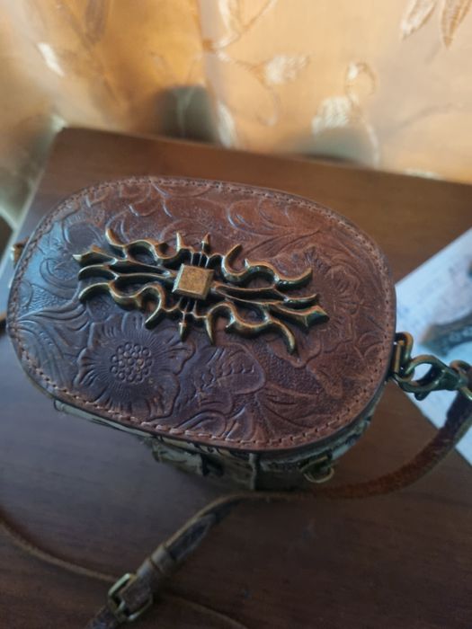 Сумка бочонок (кожа).