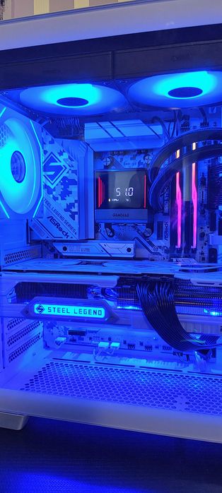 High-End White Gaming PC | Ryzen 7 7800X3D / RX 9070 XT Steel Legend 16GB / 32GB DDR5 / 2TB SSD