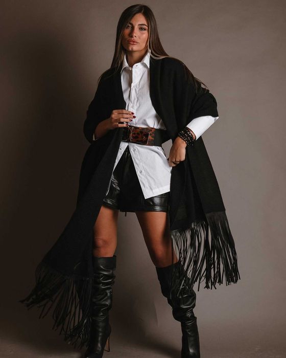 Capa / sal negru gros superb office calduros