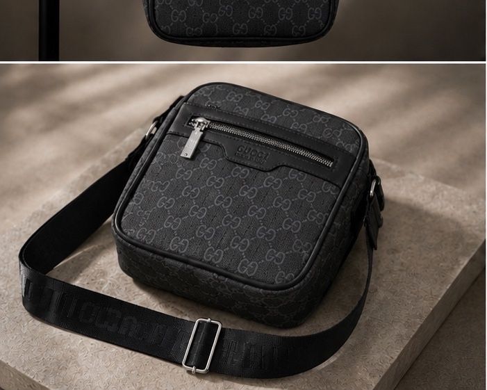 Сумка через плечо Gucci, из экокожи с регулируемым ремнем
