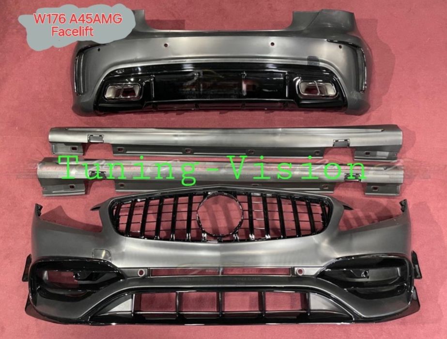 W176 A45AMG пакет Facelift броня решетка прагове дифузьор C117 CLA45AM