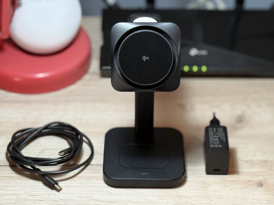 Incarcator Retea Wireless ESR CryoBoost 3in1, 25W, 1.67A, Negru
