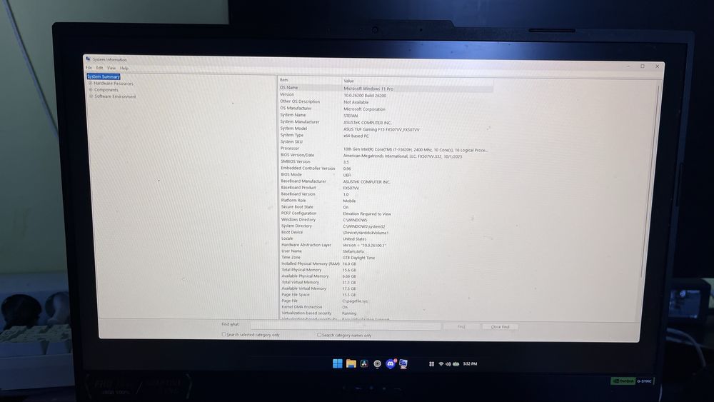 Vand ASUS TUF GAMING F15 - rtx 4060 URGENT