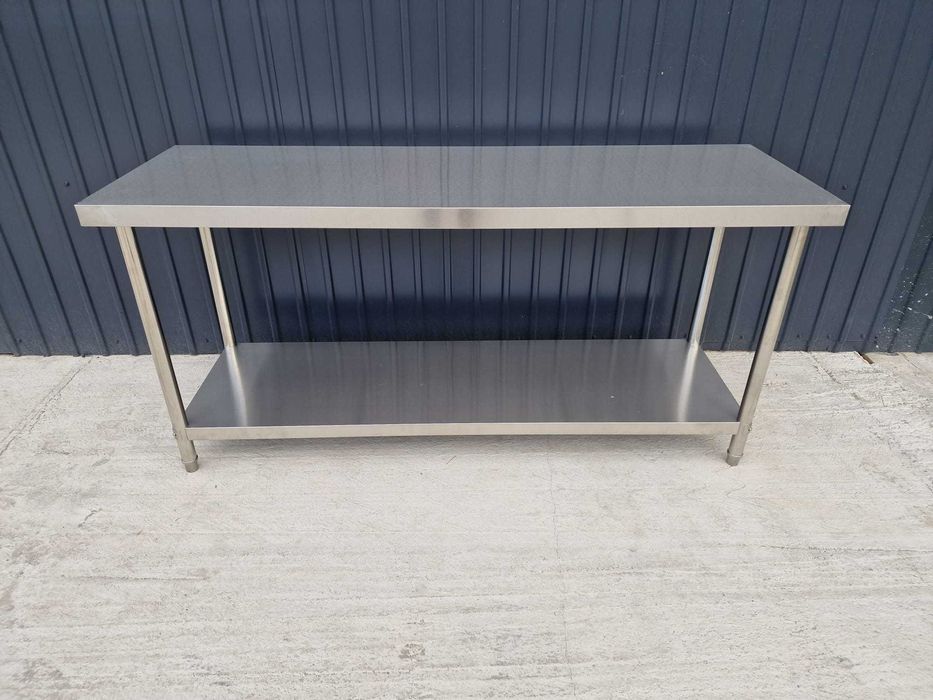 Masă Inox 1600x700x850 mm Centrală Demontabilă cu Poliță Inferioară