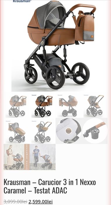 Krausman – Carucior 3 in 1 Nexxo Caramel