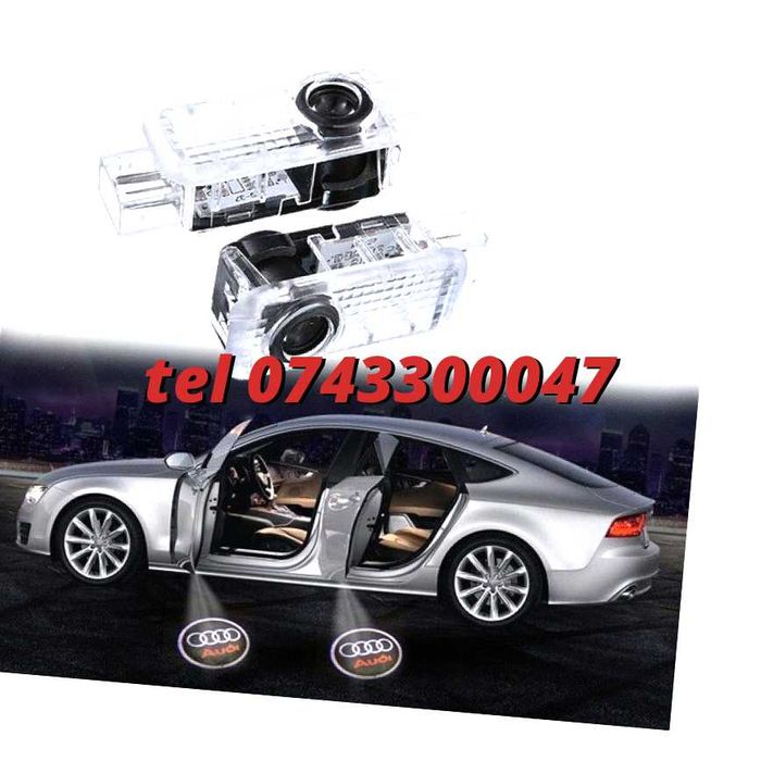Proiectoare Logo Portiere Audi Laser Emblema Led Sigla Usi Holograma