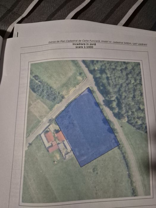 Se vinde teren  intravilan 2500mp cărăndeni comuna lăzăreni