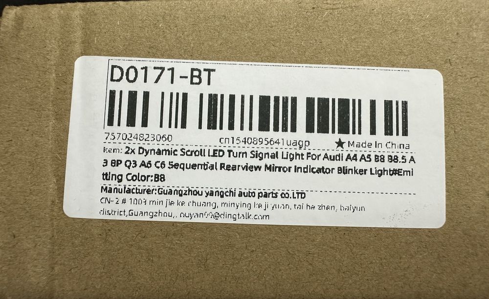 Динамични бягащи мигачи за Audi A4 A5 B8 B8.5 A3 8P Q3 A6 C6
