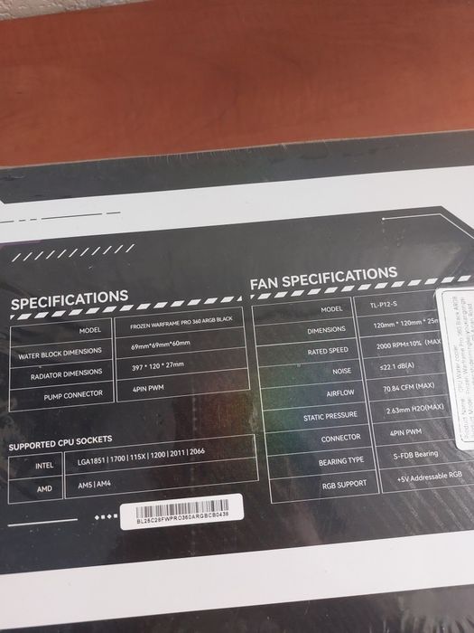 Cooler cpu  display mare Thermalright  Frozen Warframe Pro argb 360 no