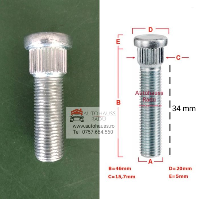 Bolțuri prezoane Piulițe Jeep
