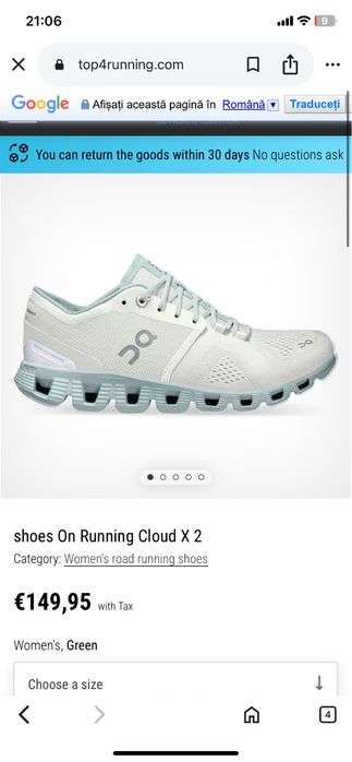 Pantofi sport On Running Cloud X 2 marimea 42