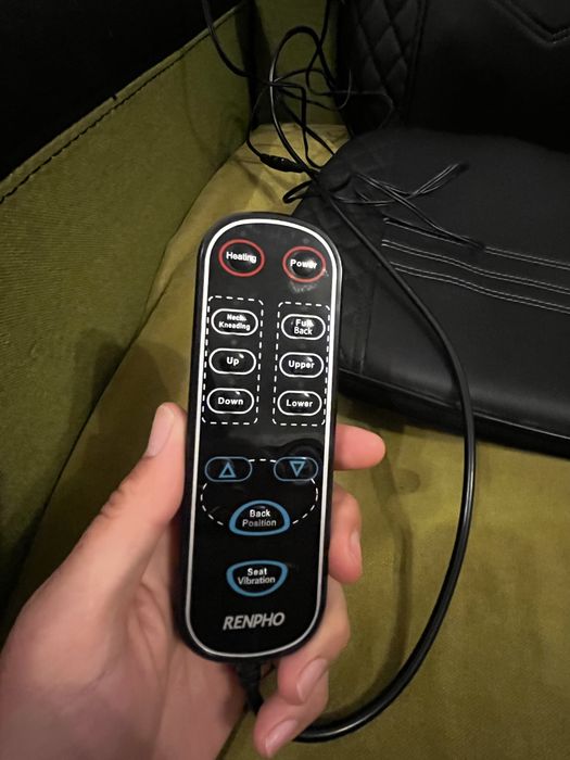 Husa de scaun pentru masaj shiatsu cu trei zone de masaj