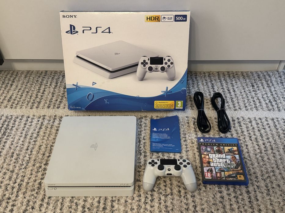 PlayStation 4 slim 500GB Glacier White + GTA 5