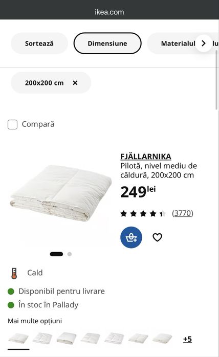 Pilota puf de rata 200x200 neutilizata