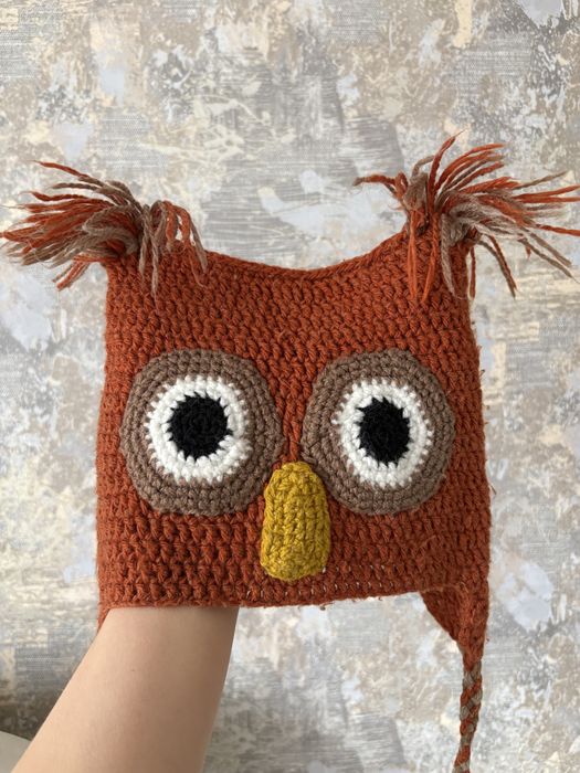 Детские вязанные шапочки для мальчика и девочки !