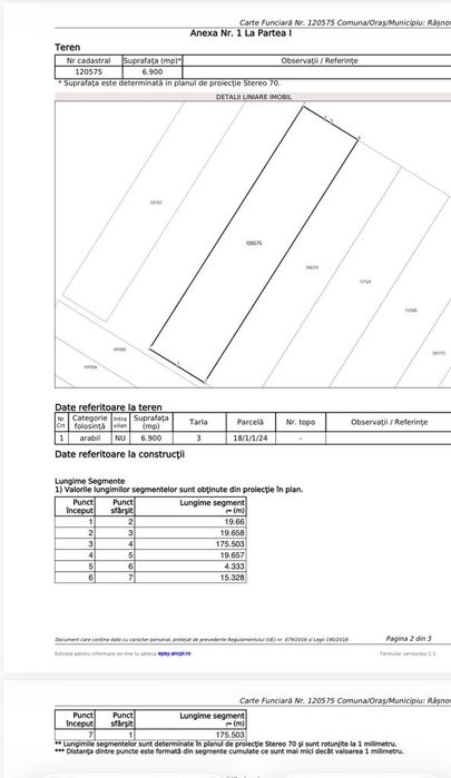 Teren extravilan arabil de vânzare Rașnov-Cristian| 200 m de A3
