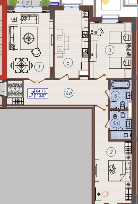 4к 115м² ЖК Darkhan | Хамид Алимджана, 5 этаж
