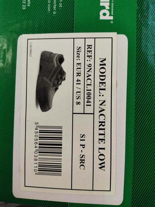 NACRITE LOW S1P, Pantofi de protecție din piele șpalt cu bombeu metalic, lamela antiperforatie, talpă SRC nr 41