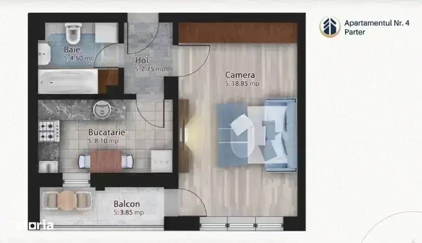 Garsonieră modernă | Boutique | 600 m Metrou | Ideal investitie