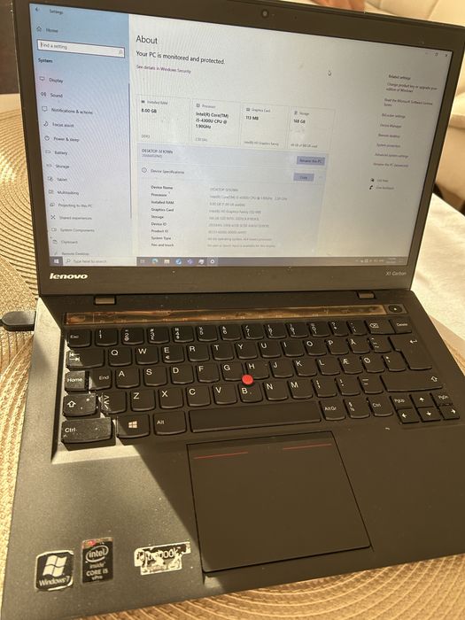 Ултрабук Lenovo ThinkPad X1 Carbon Gen 2 (14") | i5 / 8GB RAM / 180GB SSD / Win 10