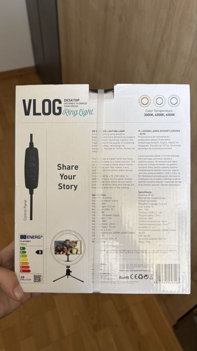 Lampă LED circulară Vlog Ring Light 8’’