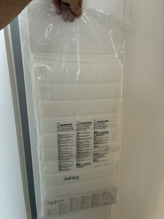 LEN Protecţie pătuţ, alb, 60x120 cm. Nou. Sigilat