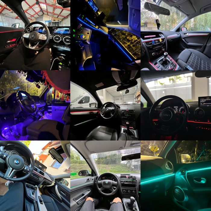 Montare Lumini Ambientale Auto kit symphony