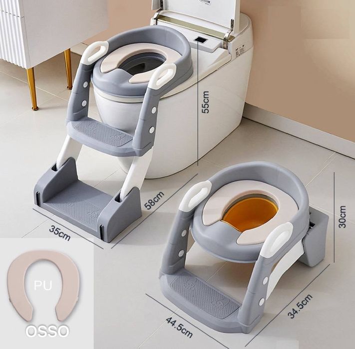 Детское сиденье для унитаза с лесенкой.