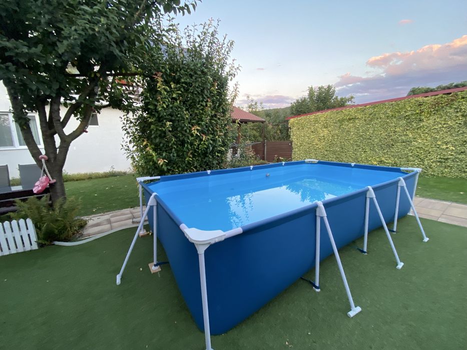 Piscina Bestway cu cadru metalic, supraterana, dreptunghiulara, 400 x 211 x 81 cm