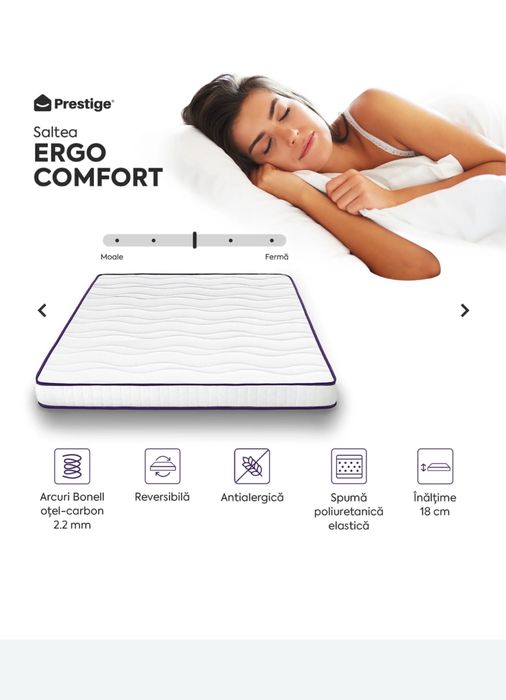 2 x Saltea 120x200, ortopedica, cu arcuri 18cm