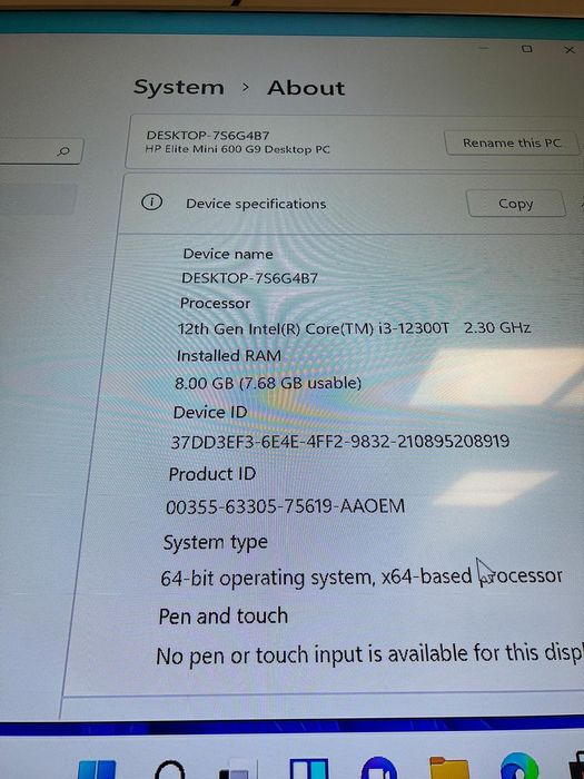 Hp Elite Mini 600 G9 Amanet BKG