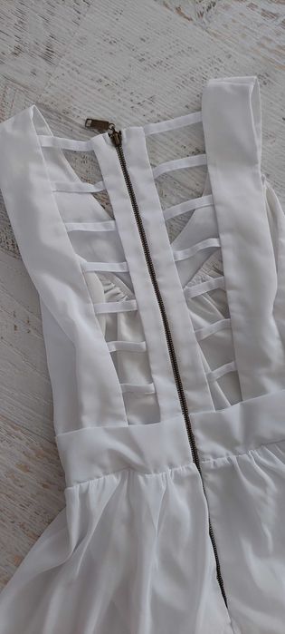 Ефирна рокля Phard, дълга рокля бяла Мегз , Гощеризон-рокля Zara