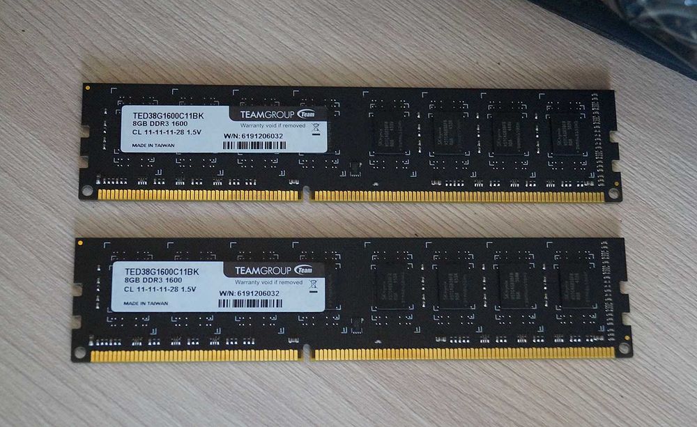 Оперативная память DDR3 2х8Gb 1600Mhz