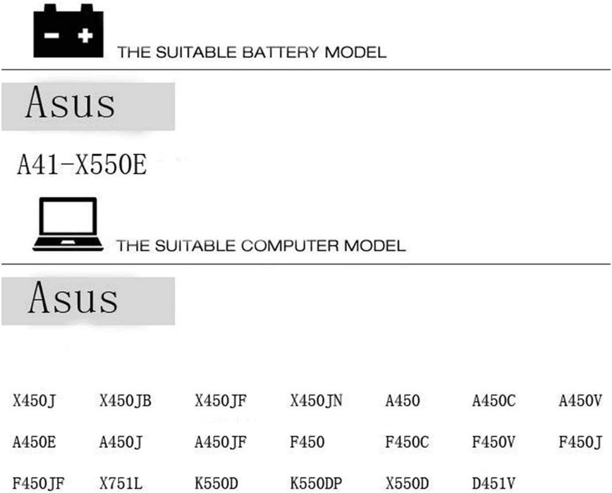 Baterie A41 X550E 2950mAh compatibila ASUS 15V 44Wh
