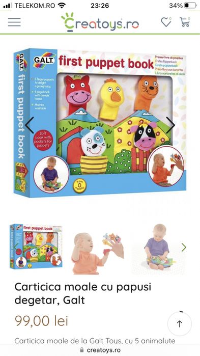Carticica moale cu papusi degetar, Galt