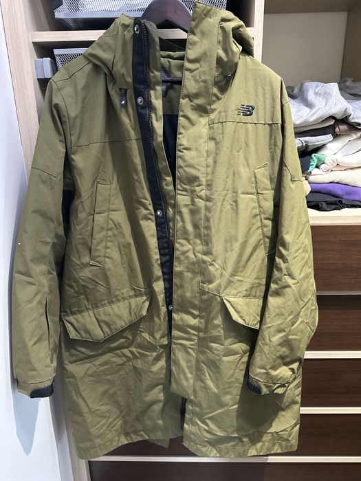 Geaca lunga verde kaki barbati XL new balance