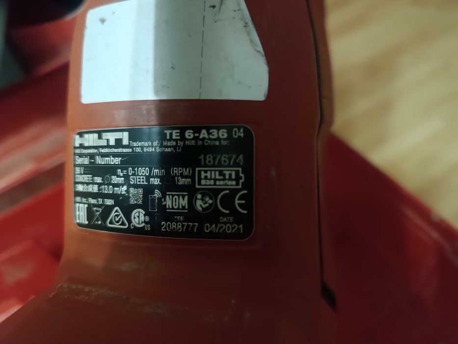Перфоратор HILTI TE 6 -A36
