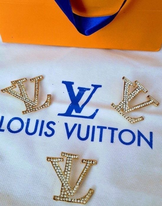 Broșe otel inoxidabil LV,insertii strass, super model