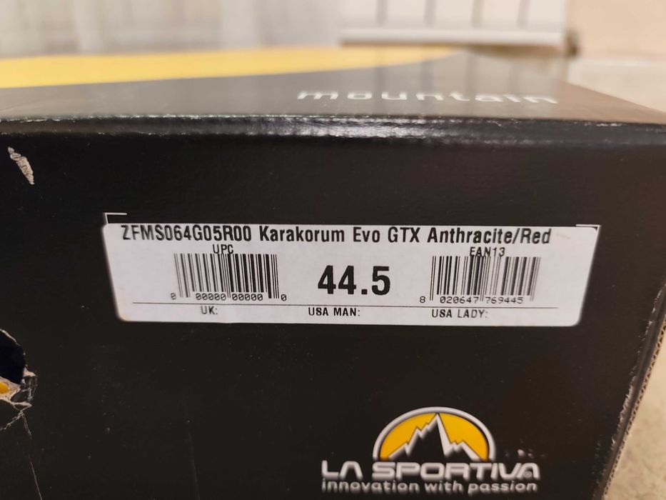 La Sportiva Karakorum Evo Gtx Anthracite/Red, размер 44,5
