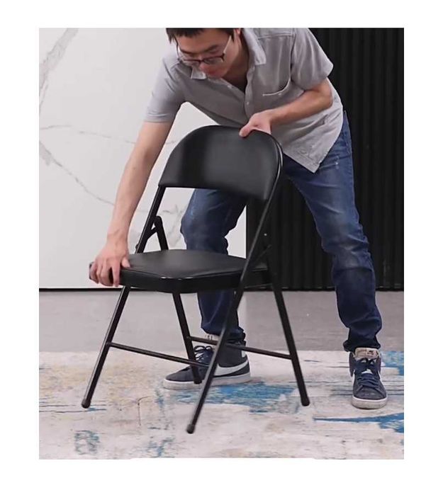 Стул складной со спинкой для пикника, дома и офиса -78х45х45 см