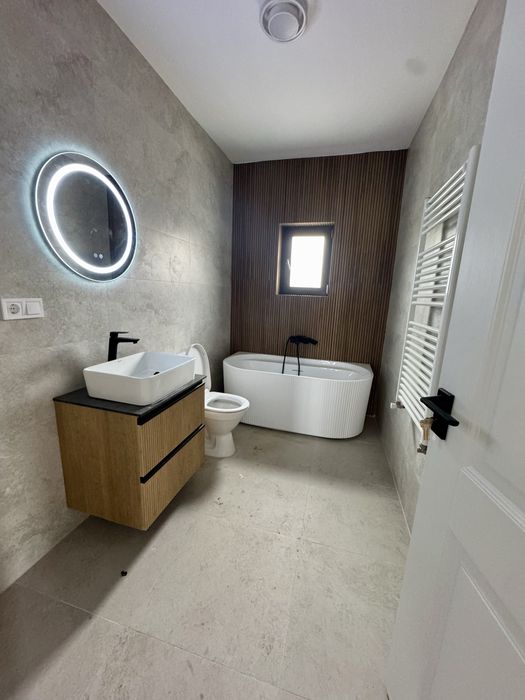 Casă 3 camere, 2 băi P+Etaj tip duplex, CANALIZARE-Vorovești-Miroslava