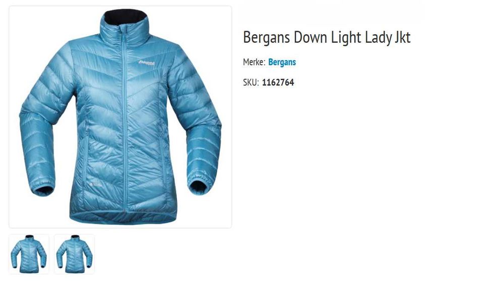 Bergans Down Light Lady оригинално дамско пухено яке пролетно L
