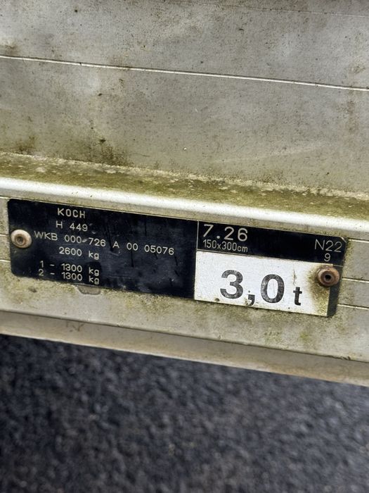 Remorca utilaje cu rampe aluminiu 3000kg Variante cu Logan Mcv,Vw Cady