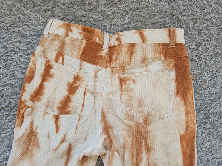 Pantaloni bej tie dye