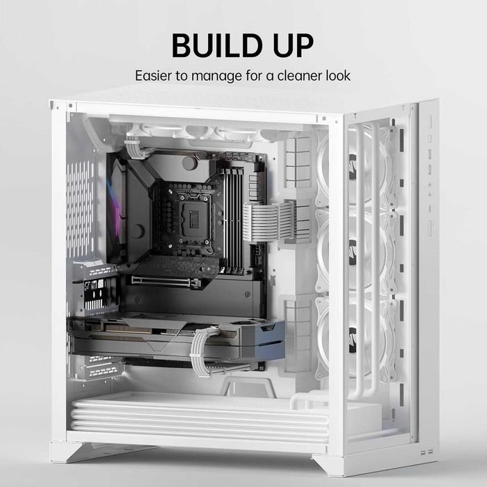 Cablu kit extensie sursa alimentare PC Desktop Calculator PSU GPU Asiahorse30 cm,24PIN,8PIN (1 x 4+4,2 x 6+2) prelungitor 16AWG manson kit pieptene