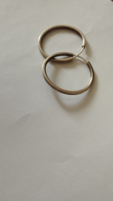 Обеци Сребърни халки и позлатени халки