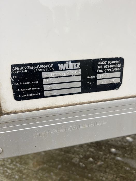 Remorca transport caini Wurz termico