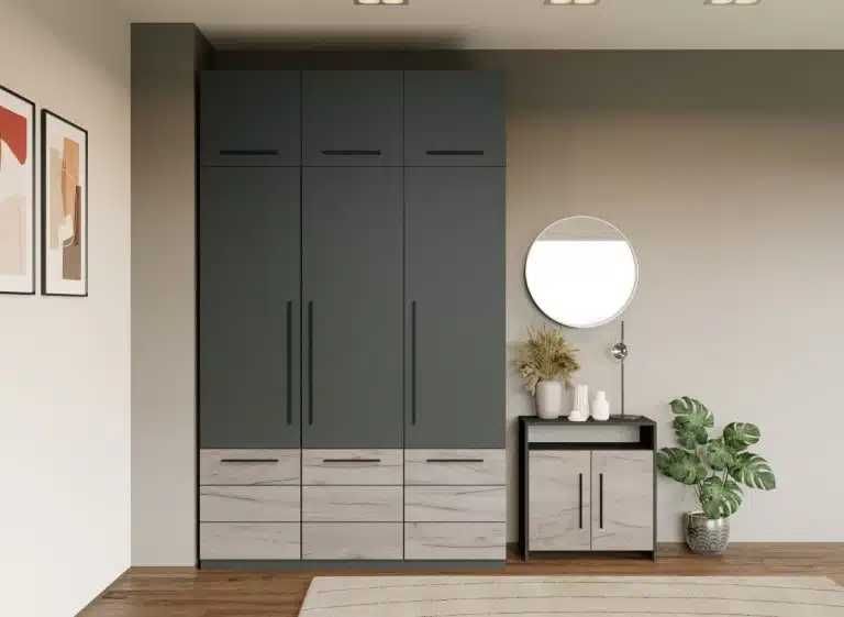 Set Mobila Dormitor Gri Noce C13 - Transport Gratuit in 4-10 zile