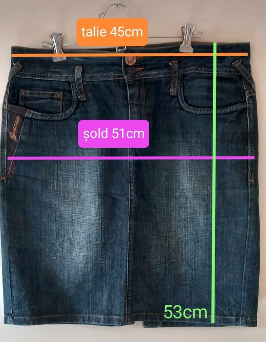 Fustă de blugi midi